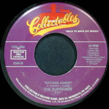 The Supremes - Up The Ladder To The Roof / Nathan Jones side B