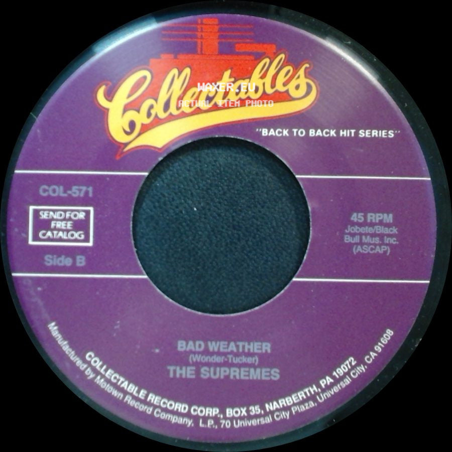 The Supremes - Nathan Jones / Bad Weather side B