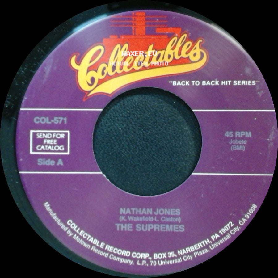 The Supremes - Nathan Jones / Bad Weather side A
