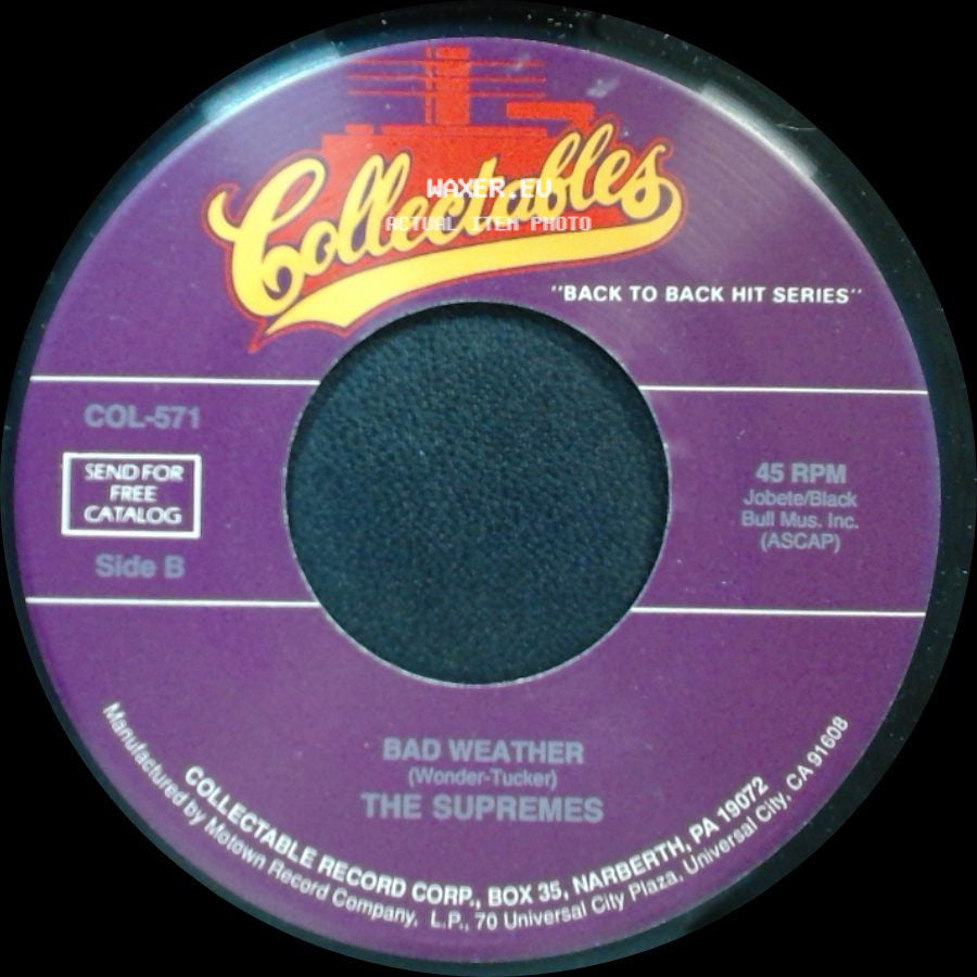 The Supremes - Nathan Jones / Bad Weather side B
