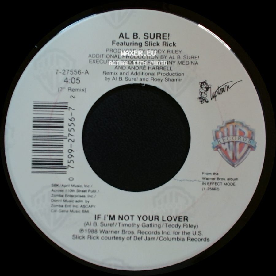 Al B. Sure! Featuring Slick Rick - If I'm Not Your Lover / If I'm Not Your Lover side A