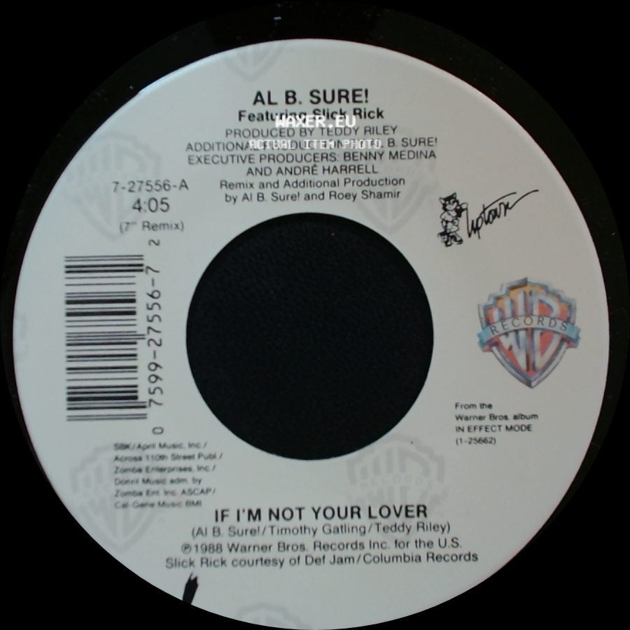 Al B. Sure! Featuring Slick Rick - If I'm Not Your Lover / If I'm Not Your Lover side B