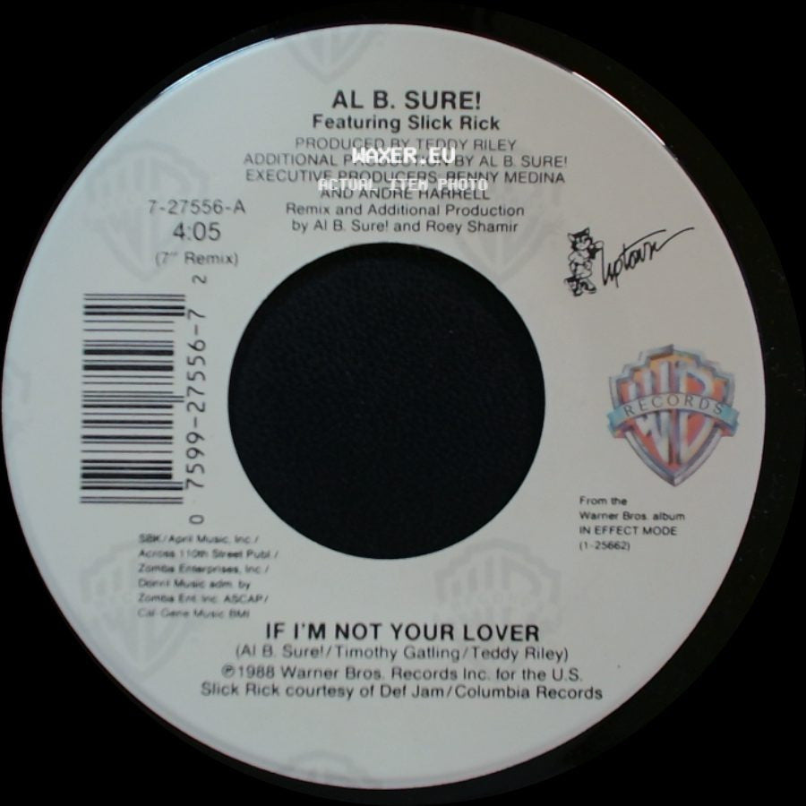 Al B. Sure! Featuring Slick Rick - If I'm Not Your Lover / If I'm Not Your Lover side A