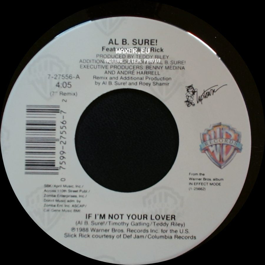 Al B. Sure! Featuring Slick Rick - If I'm Not Your Lover / If I'm Not Your Lover side A
