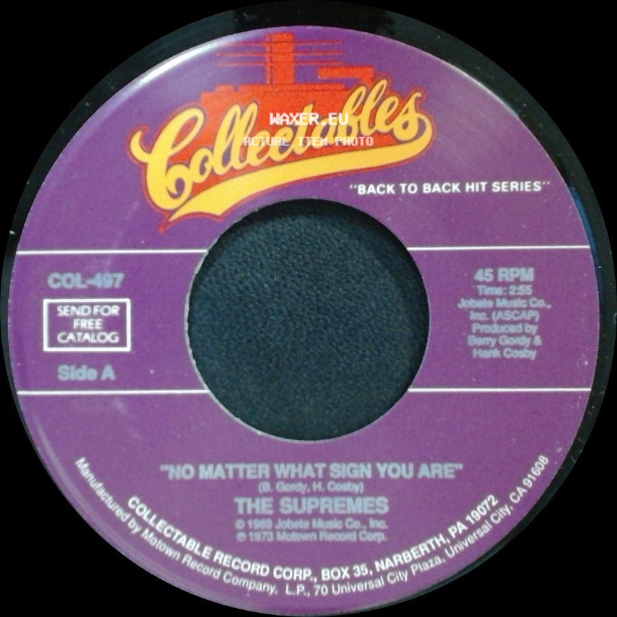 The Supremes - No Matter What Sign You Are / The Composer side A