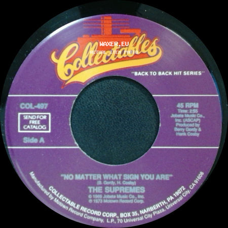 The Supremes - No Matter What Sign You Are / The Composer side A