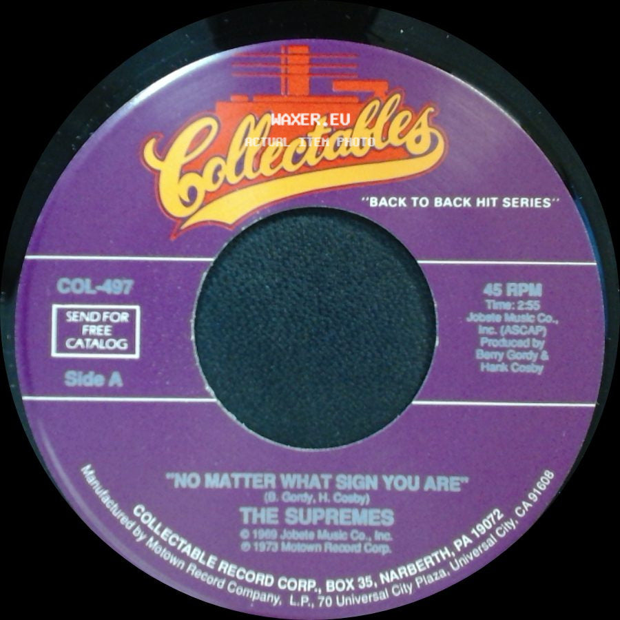 The Supremes - No Matter What Sign You Are / The Composer side A