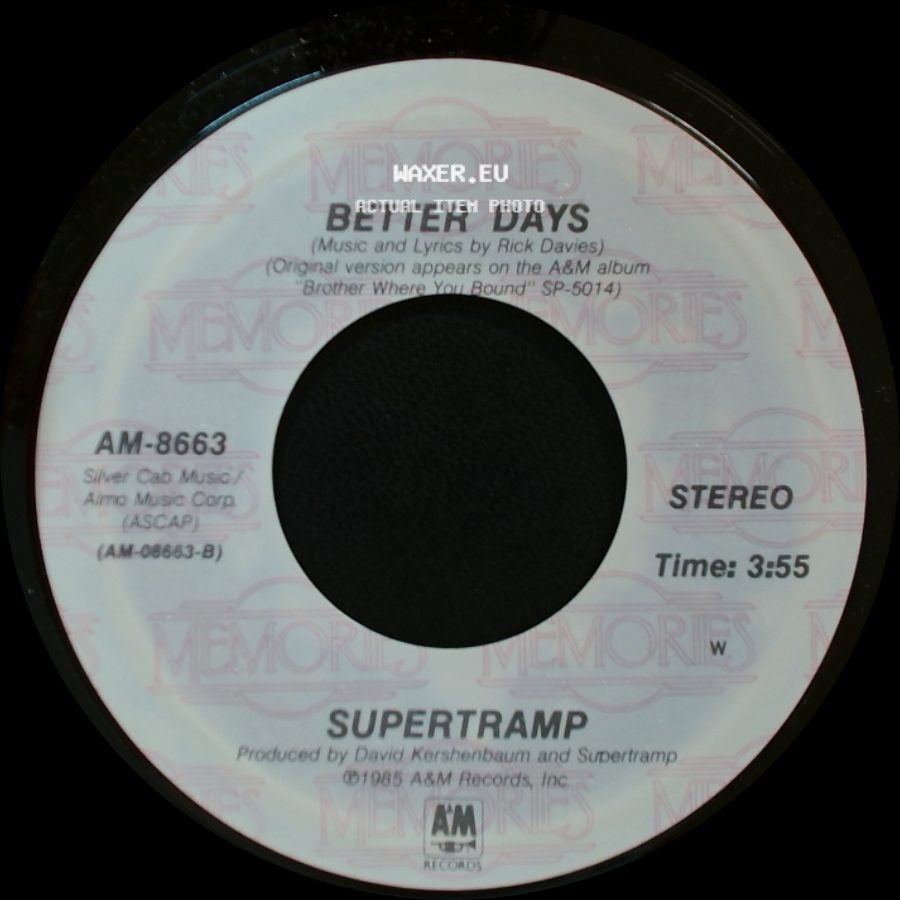 Supertramp - Cannonball / Better Days side B