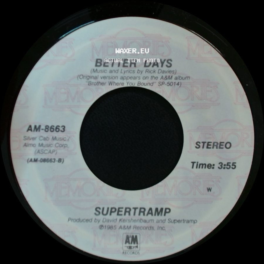 Supertramp - Cannonball / Better Days side B