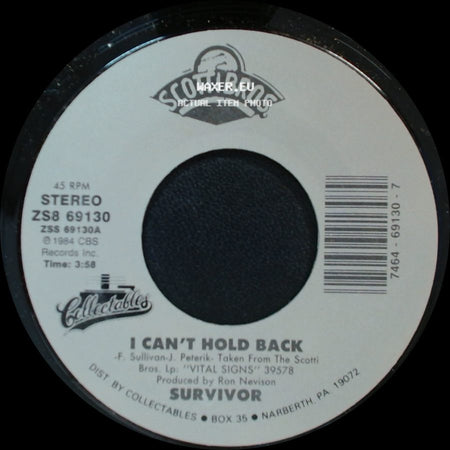 Survivor - I Can't Hold Back / First Night side A