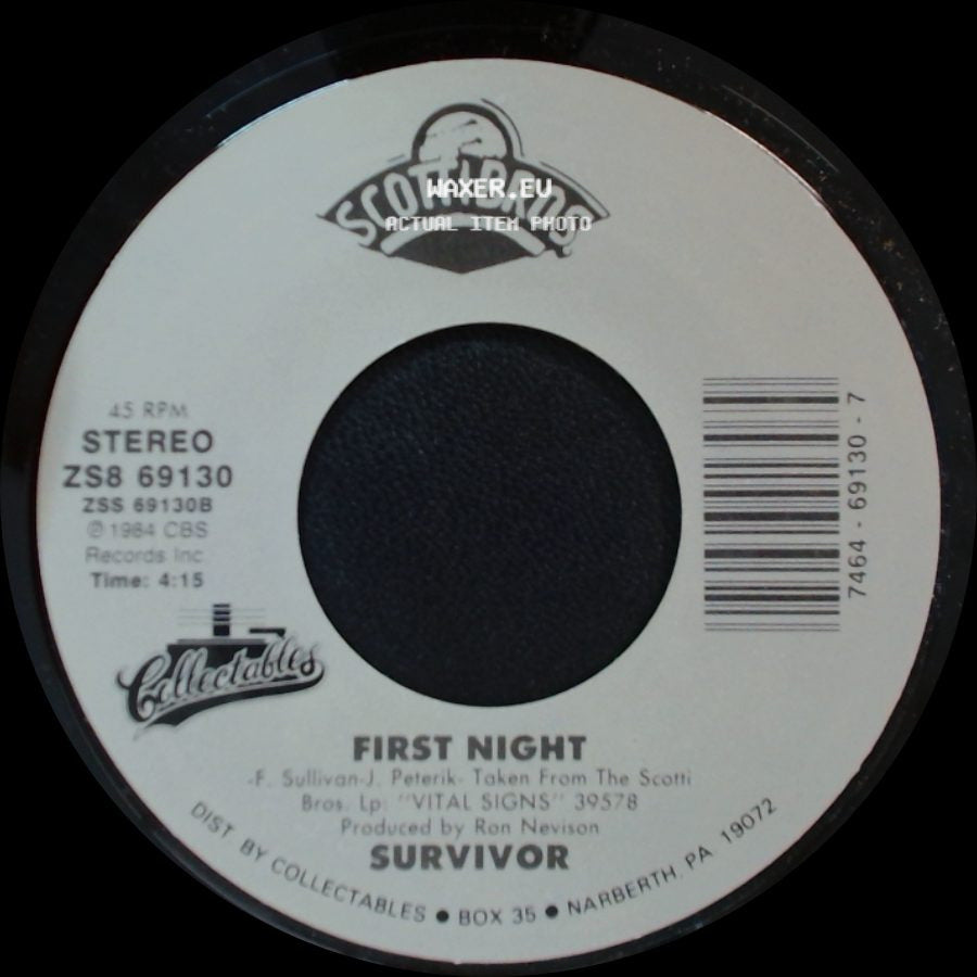 Survivor - First Night / I Can't Hold Back side A