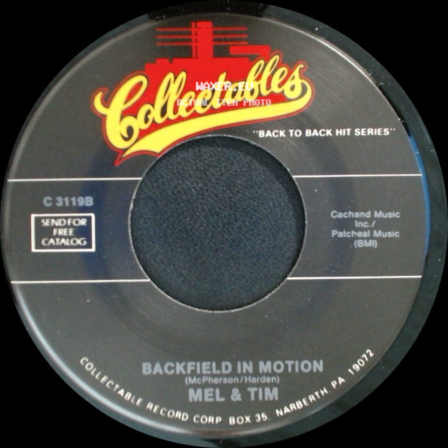 Mel & Tim / Jimmy Clanton - Backfield In Motion / Another Sleepless Night side A