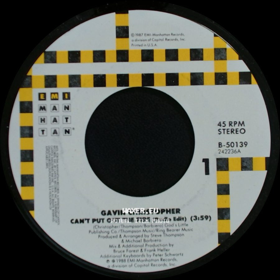 Gavin Christopher - Can't Put Out The Fire (Radio Edit) / Could This Be The Night side A