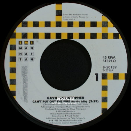Gavin Christopher - Can't Put Out The Fire (Radio Edit) / Could This Be The Night side A