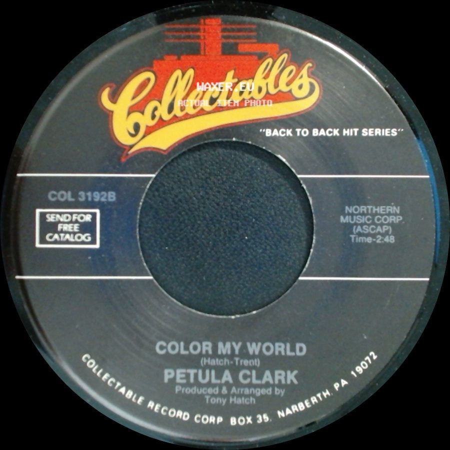 Petula Clark - Round Every Corner / Color My World side B