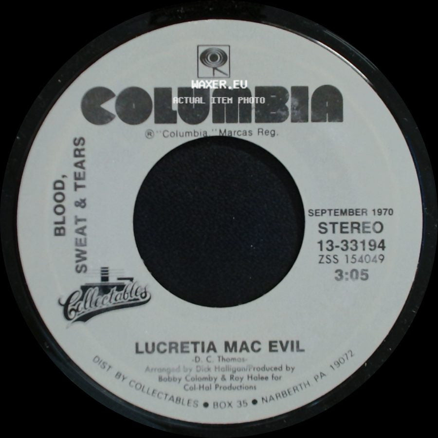 Blood, Sweat & Tears - And When I Die / Lucretia Mac Evil side B