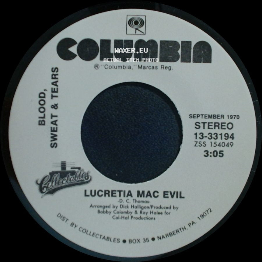 Blood, Sweat & Tears / Lucretia Mac Evil - And When I Die / Blood, Sweat & Tears side B