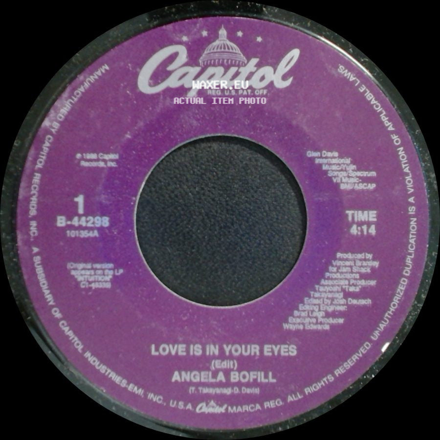 Angela Bofill - I Just Wanna Stop / Love Is In Your Eyes side B