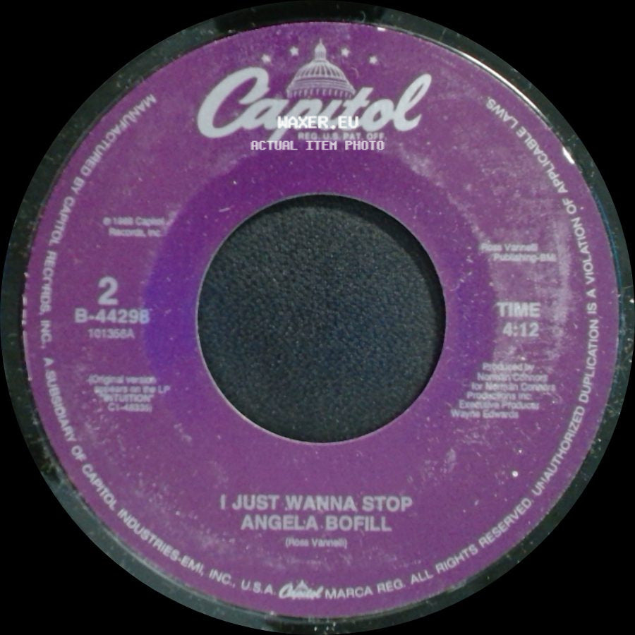 Angela Bofill - I Just Wanna Stop / Love Is In Your Eyes (Edit) side A