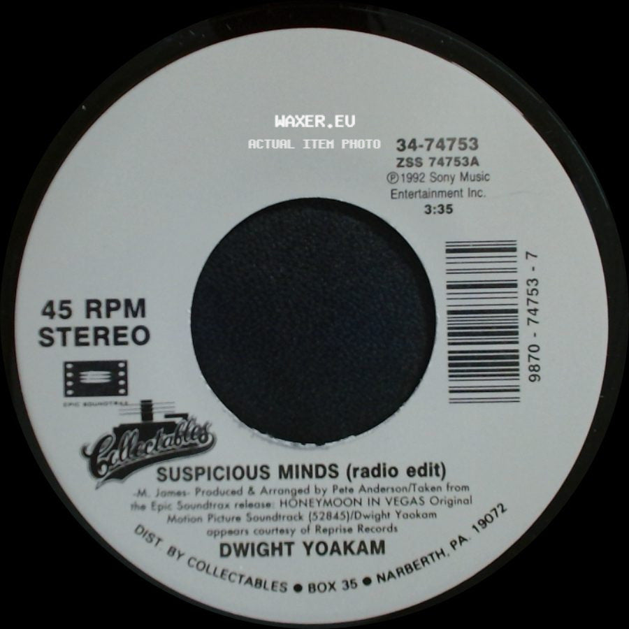 Travis Tritt / Dwight Yoakam - Burning Love / Suspicious Minds (Radio Edit) side B