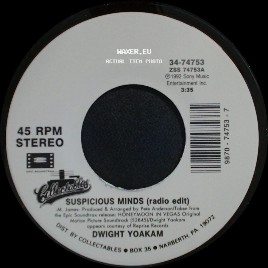 Travis Tritt / Dwight Yoakam - Burning Love / Suspicious Minds (Radio Edit) side B
