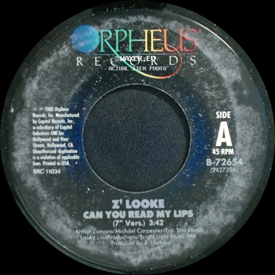 Z' Looke - Can You Read My Lips / Can You Read My Lips side A