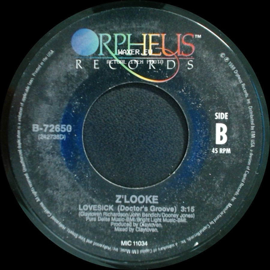 Z'looke - Lovesick (The Cure) / Lovesick (Doctor's Groove) side B