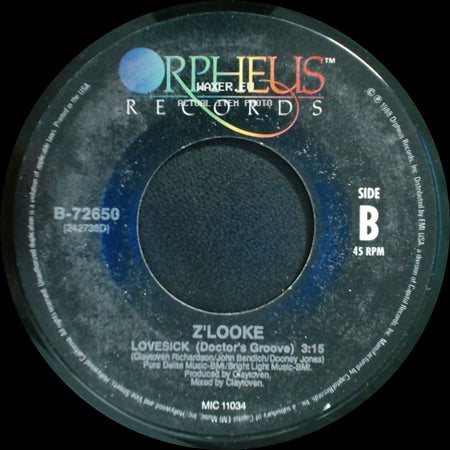 Z'looke - Lovesick (The Cure) / Lovesick (Doctor's Groove) side B