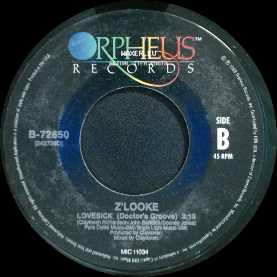 Z'looke - Lovesick (The Cure) / Lovesick (Doctor's Groove) side B