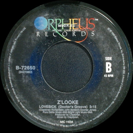 Z'looke - Lovesick (The Cure) / Lovesick (Doctor's Groove) side B