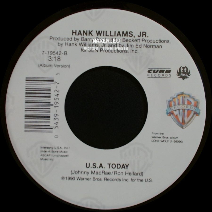 Hank Williams, Jr. - Don't Give Us A Reason / U.S.A. Today side B