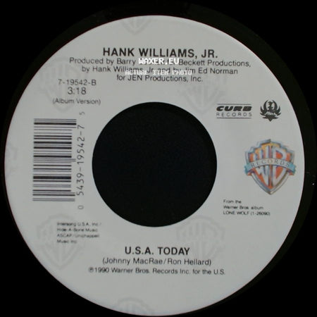 Hank Williams, Jr. - U.S.A. Today / Don't Give Us A Reason side A