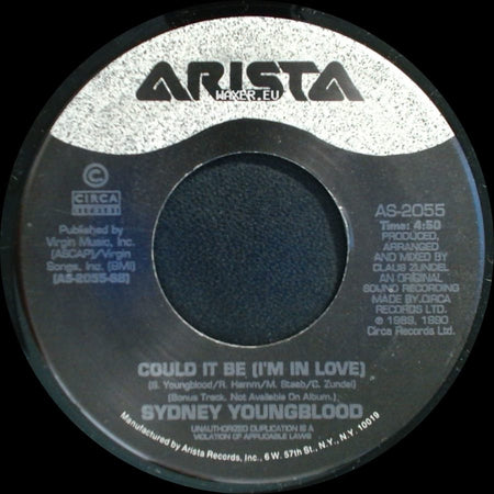 Sydney Youngblood - I'd Rather Go Blind / Could It Be (I'm In Love) side B