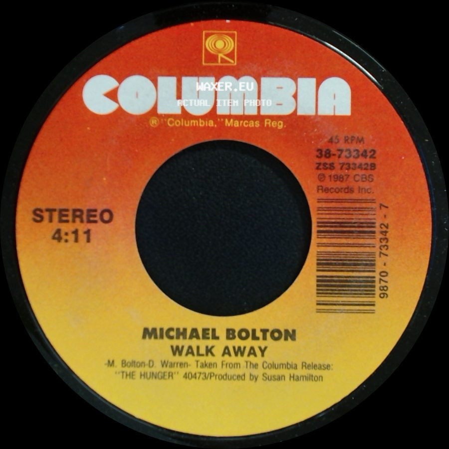 Michael Bolton - Walk Away / When I'm Back On My Feet Again (Remix) side A