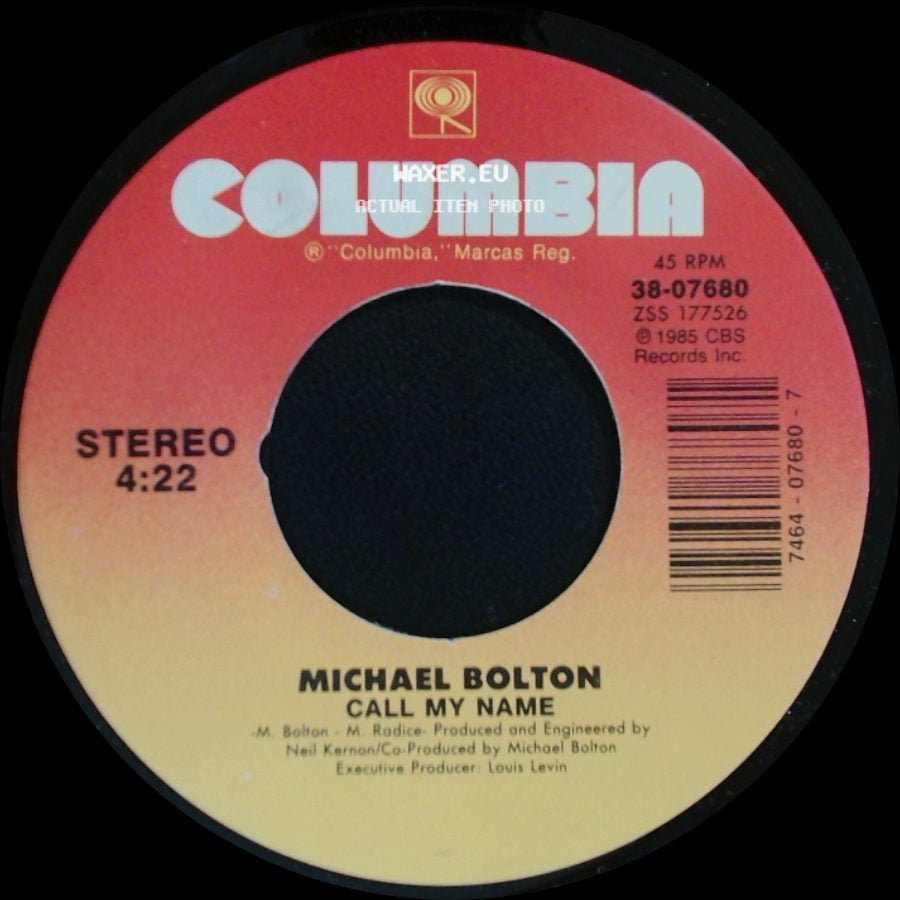 Michael Bolton - (Sittin' On) The Dock Of The Bay / Call My Name side B
