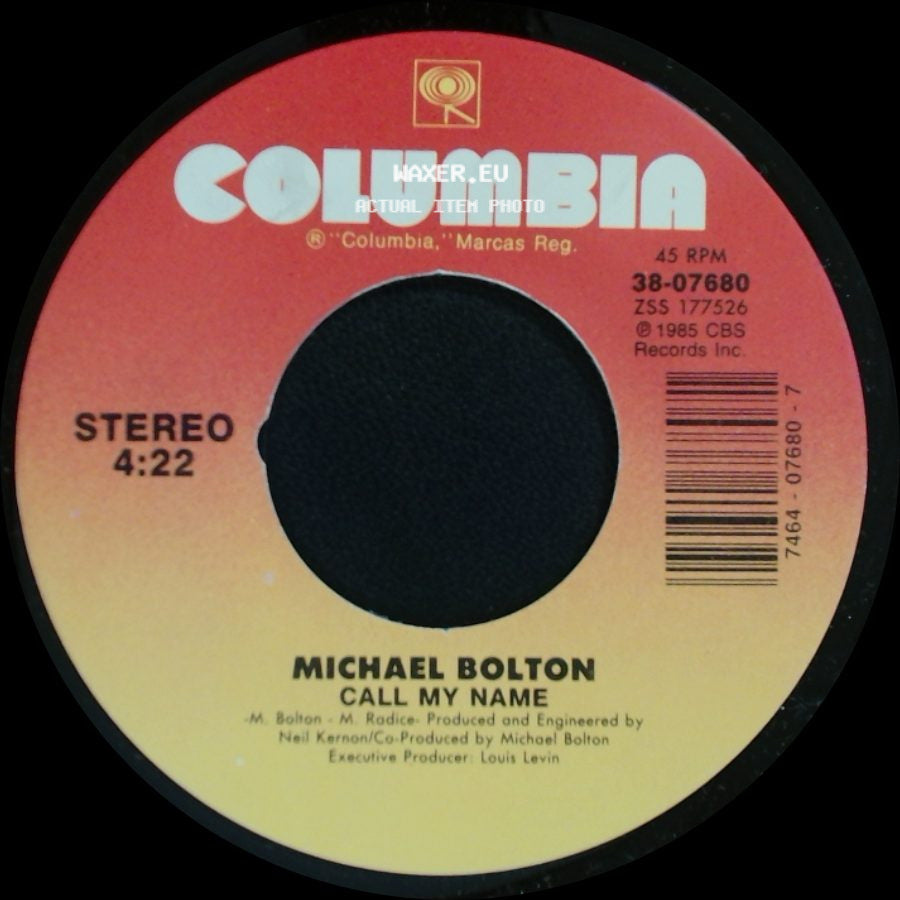 Michael Bolton - (Sittin' On) The Dock Of The Bay / Call My Name side B