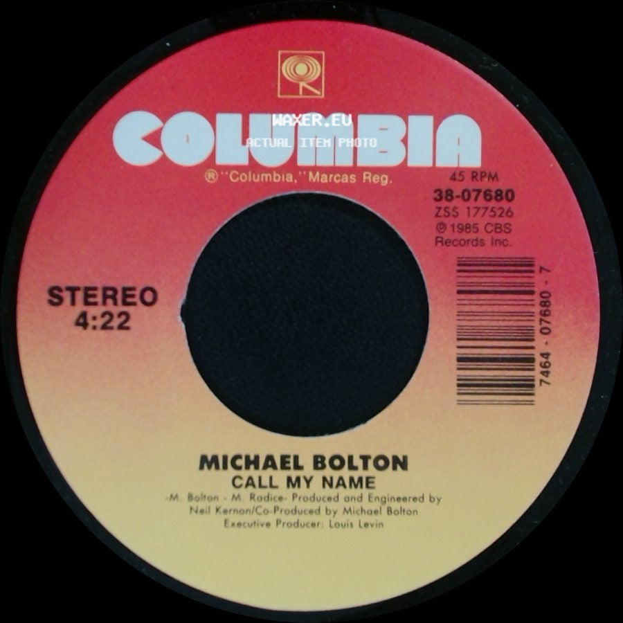 Michael Bolton - (Sittin' On) The Dock Of The Bay / Call My Name side B