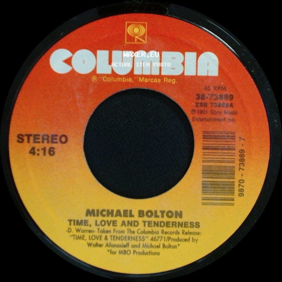 Michael Bolton - Time, Love And Tenderness / That's What Love Is All About side A