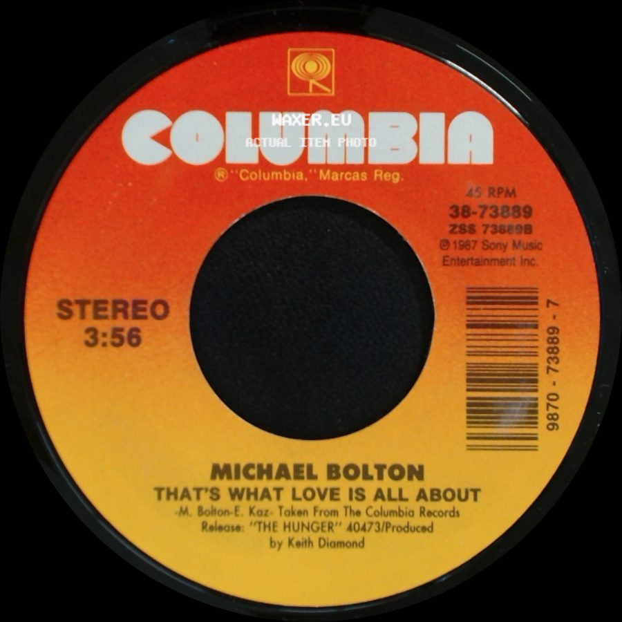 Michael Bolton - Time, Love And Tenderness / That's What Love Is All About side B