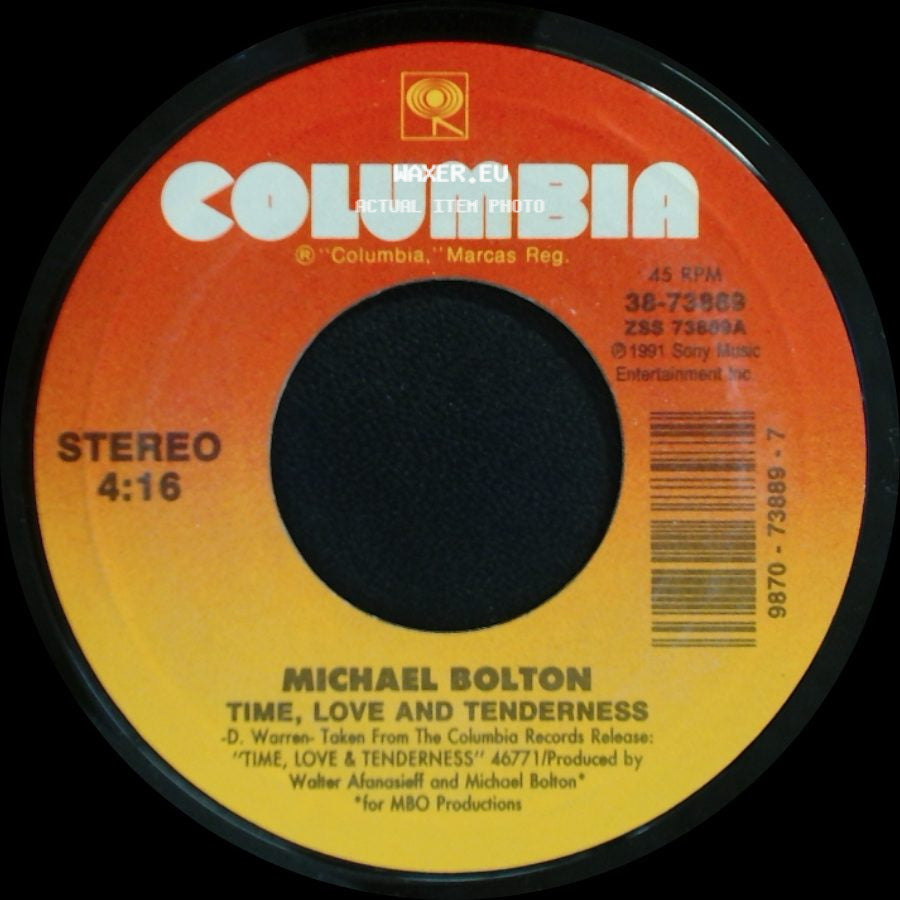Michael Bolton - That's What Love Is All About / Time, Love And Tenderness side B