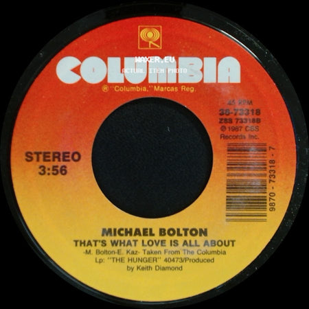 Michael Bolton - How Can We Be Lovers / That's What Love Is All About side B