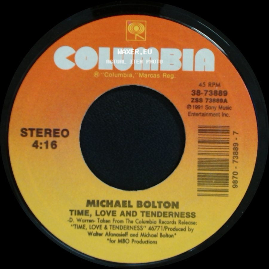 Michael Bolton - Time, Love And Tenderness / That's What Love Is All About side A