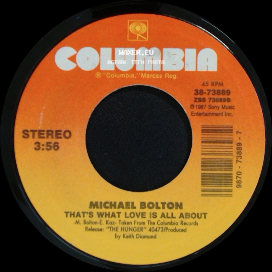 Michael Bolton - Time, Love And Tenderness / That's What Love Is All About side B