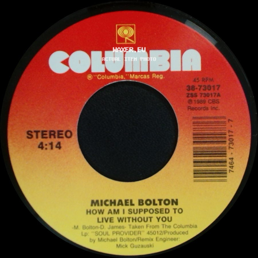 Michael Bolton - Forever Eyes / How Am I Supposed To Live Without You side B