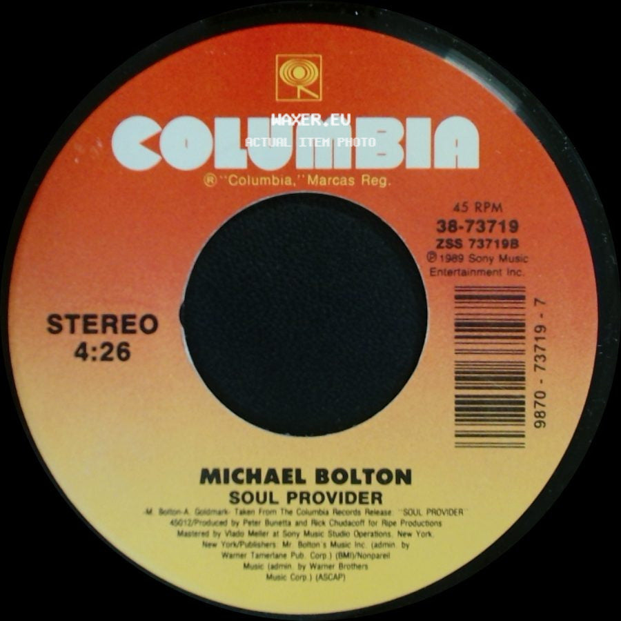 Michael Bolton - Soul Provider / Love Is A Wonderful Thing side A