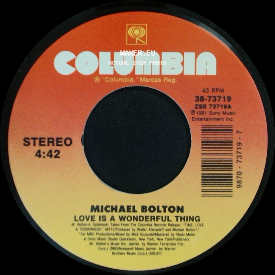 Michael Bolton - Soul Provider / Love Is A Wonderful Thing side B