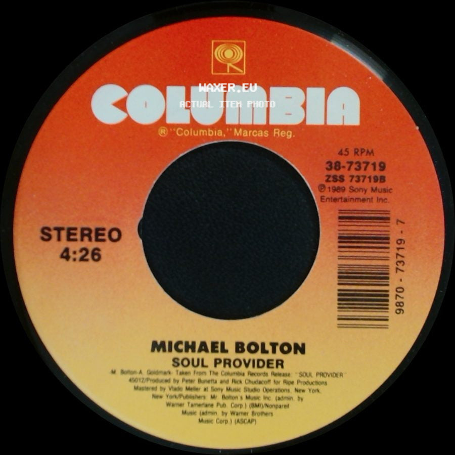 Michael Bolton - Soul Provider / Love Is A Wonderful Thing side A