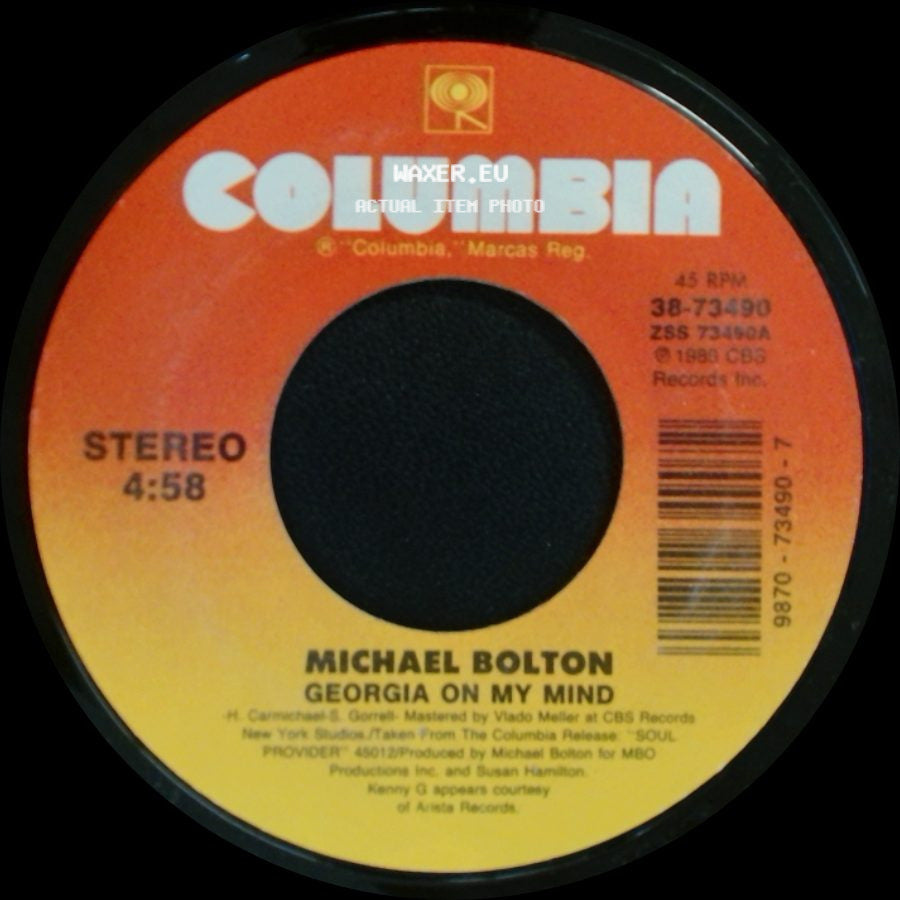 Michael Bolton - Georgia On My Mind / Take A Look At My Face side A