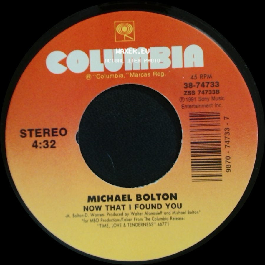 Michael Bolton - To Love Somebody / Now That I Found You side B