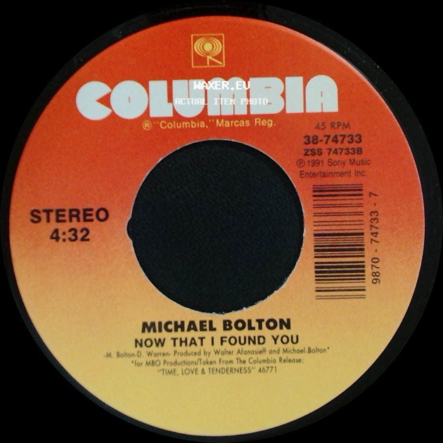 Michael Bolton - Now That I Found You / To Love Somebody side A